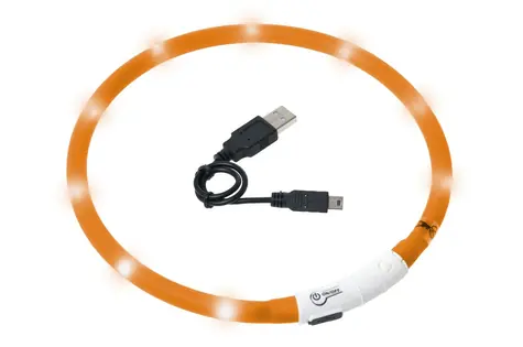 Karlie LED-Leuchthalsband orange - Umfang 20-75 cm