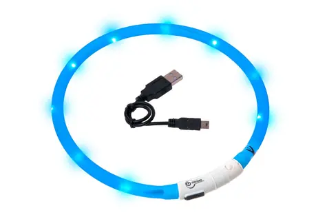 Karlie LED-Leuchthalsband blau - Umfang 20-75 cm