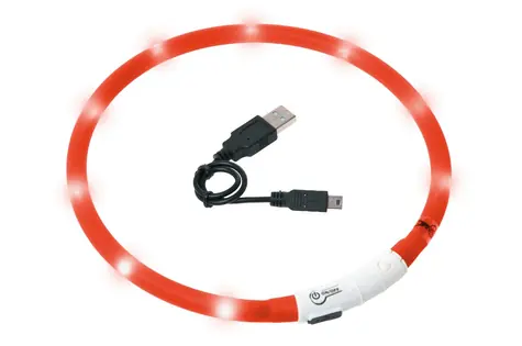 Karlie LED-Leuchthalsband rot - Umfang 20-75 cm