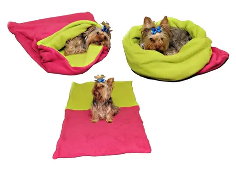 Marysa Bett 3 in 1 für Hunde dunkelrosa-hellgrün - Größe XL