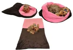 Marysa Bett 3 in 1 für Hunde dunkelgrau-hellrosa - Größe XL