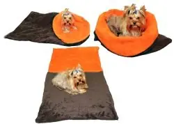 Marysa Bett 3 in 1 für Hunde dunkelgrau-orange - Größe XL