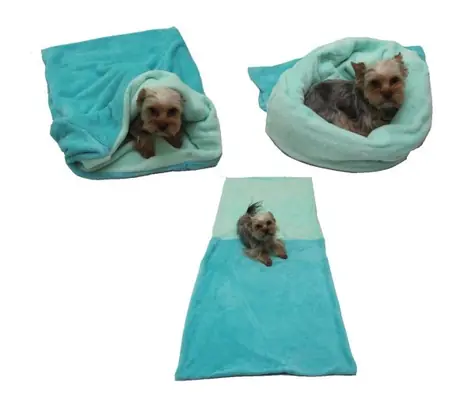 Marysa Bett 3 in 1 für Hunde dunkeltürkis-helltürkis - Größe XL