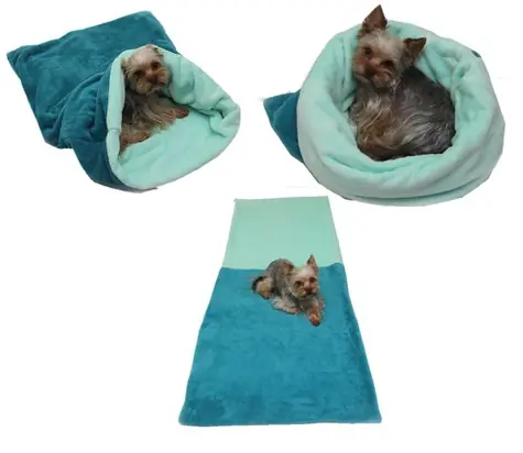 Marysa Bett 3 in 1 für Hunde dunkelgrün-helltürkis - Größe XL