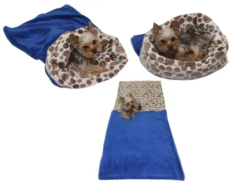 Marysa Bett 3 in 1 für Hunde blaubraune Räder - Größe XL