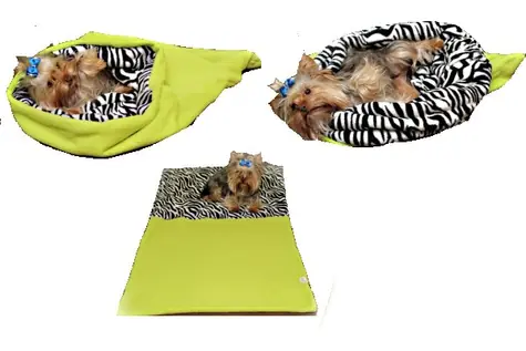 Marysa Bett 3 in 1 für Hunde hellgrün - ZEBRA - Größe XL