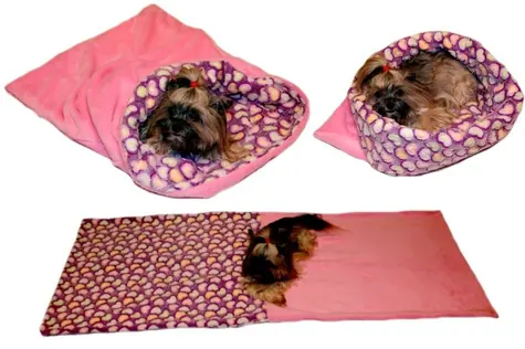 Marysa Bett 3 in 1 für Hunde herzrosa - Größe XL