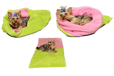 Marysa Bett 3 in 1 für Hunde hellgrün-rosa - Größe XL