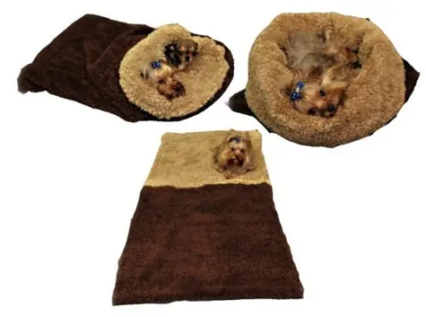 Marysa DE LUXE Bett 3 in 1 für Hunde dunkelbraun-beige - Größe XL
