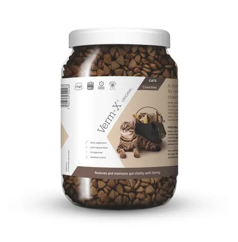 VERM-X Natürliches Granulat gegen Darmparasiten für Katzen 650 g