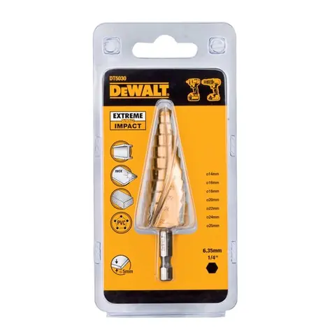 DeWalt DT5030 / Stufenbohrer für Metall / Durchmesser 14 - 25 mm 