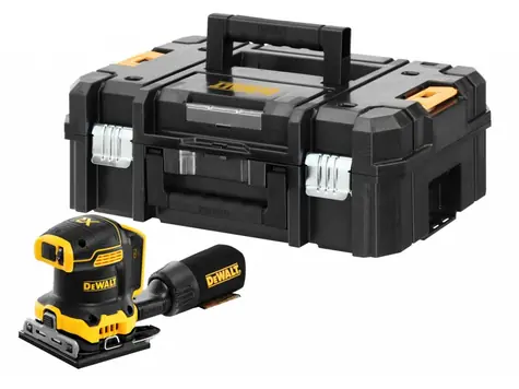 DeWalt DCW200NT / Akku-Exzenterschleifer / 18 V / 108 x 115 mm / 12.000-14.000 Schwingungen/min / ohne Akku / Koffer