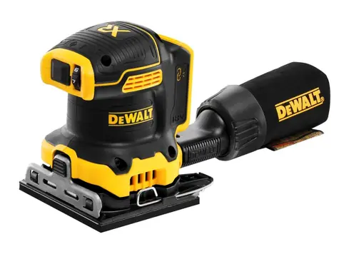 DeWalt DCW200N / Akku-Vibrationsschleifer / 18V / 108x115 mm / 8000-13500 Schwingungen pro Minute / ohne Akku