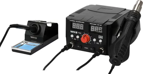 YATO YT-82458 / Lötstation 2 in 1 mit LED-Anzeige / 750W & 75W / 100 - 480°C / 200 - 480°C
