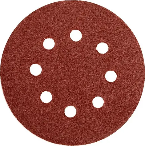 YATO YT-83454 / Schleifpapier mit Löchern / Durchmesser 125 mm / Körnung 100 / Klettverschluss / 5 Stk