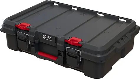 Keter Stack'N'Roll Werkzeugkoffer schwarz / 52,6 x 14,8 x 34,1 cm