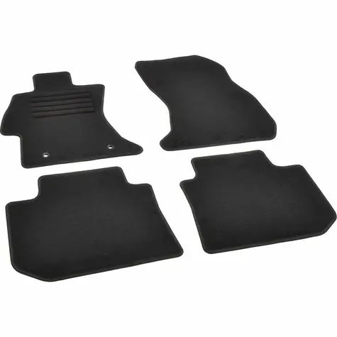 Aroso Autoteppiche Textil präzise schwarz / schwarze Nähte - Subaru XV I (Typ GP) (2012-2017) 5-Sitzer