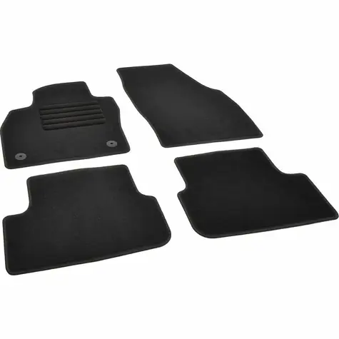 Aroso 726354 Fußmatten Textil präzise schwarz - schwarze Nähte - Škoda Fabia IV (Typ PJ) (2021-2023) 5-Sitzer