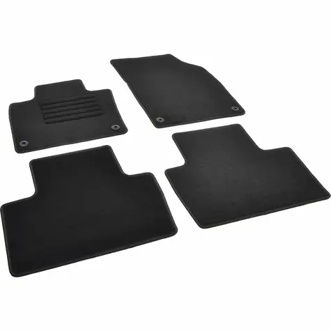 Aroso Autoteppiche Textil präzise schwarz / schwarze Nähte - Volvo XC90 II (2015-2023) 5-Sitzer