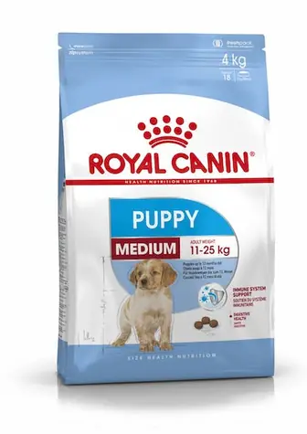 Royal Canin Medium Puppy 4 kg / Granulat für Hunde / von 11 bis 25 kg / bis zu 12 Monate