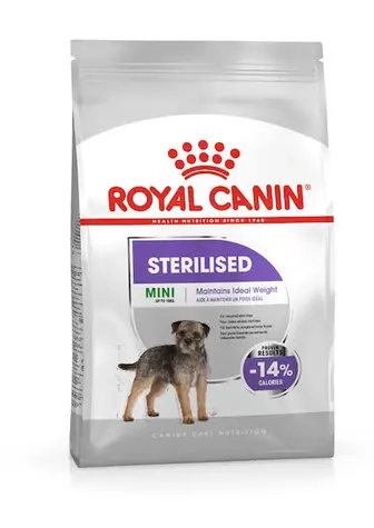 Royal Canin Mini Sterilised Adult 8 kg / Granulat für Hunde / von 1 bis 10 kg / anfällig für Übergewicht