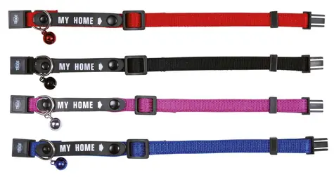 TRIXIE 4180 Katzenhalsband aus Nylon mit Verzeichnis / Farbe: diverse