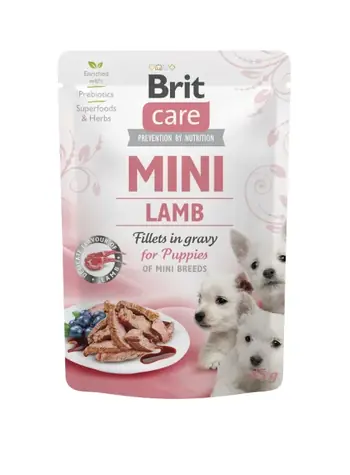 Brit Care Mini Puppy Lamb - Nassfutter für Hunde - 85 g / Beutel für Hunde / für Welpen