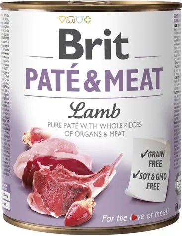 Brit Paté & Meat mit Lamm 800g / Dose für Hunde / Lamm und Huhn