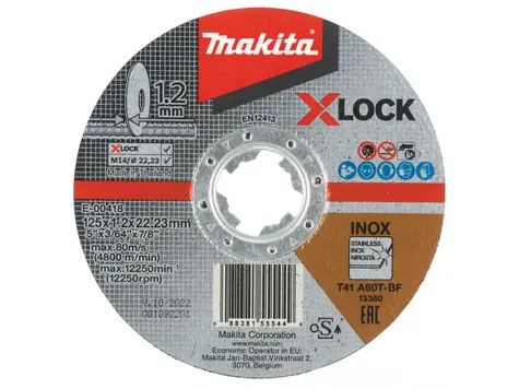 Makita E-00418 Trennscheibe für Edelstahl X-LOCK 125x1,2mm