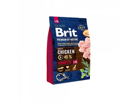 Brit Premium by Nature Senior L+XL 3 kg / Granulat für Hunde / ältere Hunde ab 7 Jahren, große und extra große Rassen 25-90 kg