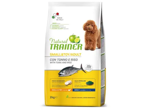 Natural Trainer Small&Toy Adult Fisch und Reis 2kg / Alleinfuttermittel für ausgewachsene Hunde kleiner und Miniaturrassen