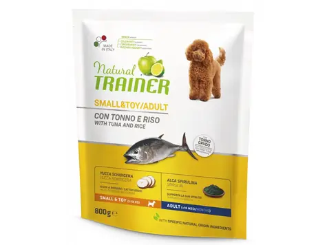 Natural Trainer Small&Toy Adult Fisch und Reis 800g / Alleinfuttermittel für ausgewachsene Hunde kleiner und Miniaturrassen