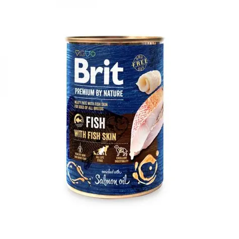 Brit Premium by Nature Fisch mit Fischhaut 400g / Dose für Hunde