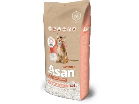 Asan Cat Pure Ökostreu für Katzen und Frettchen 42 l