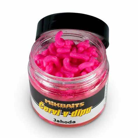 Mikbaits Würmer in Erdbeerdip 50 ml