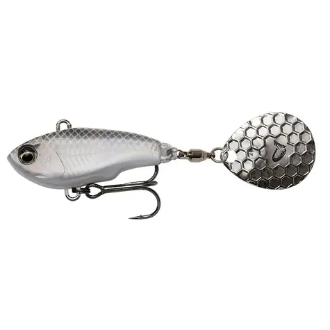 Savage Gear Wobbler Fat Tail Spin 8 cm 24 g Sinking White Silver