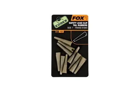 FOX Disguise Lead Clip Tail Rubbers Größe 7 10 Stück Trans Khaki