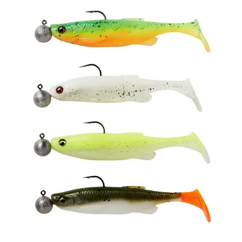 Savage Gear Gummiköder Fat Minnow T-Tail RTF S 9 cm 7 g Dark Water Mix