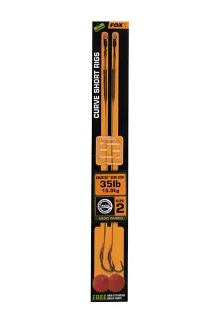 FOX Curve Short Rig Größe 2 35lb 15,9kg Camotex Semi Stiff 2St