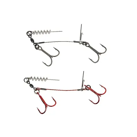 Savage Gear Rig Carbon49 Corkscrew Stinger 2x Größe 2/0 31kg 2St