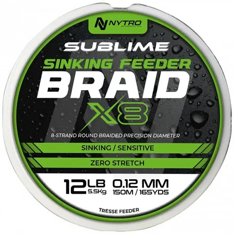Nytro Line Sublime X8 Sinking Feeder Braid 150m 0,08mm 4,1kg