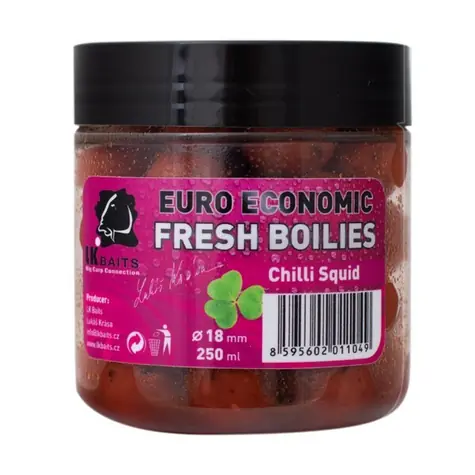 LK Baits Fresh Boilies Euro Economic Chilli Squid 250 ml 18 mm