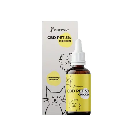 Cure Point CBD PET 5 % Öl für Hunde Huhn 10 ml / mit Hühnergeschmack 