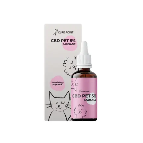 Cure Point CBD PET 5% Öl für Hunde Wurst 10 ml / mit Wurstgeschmack 