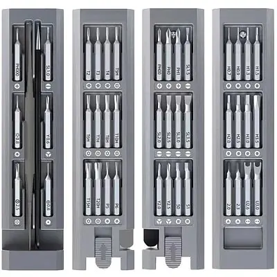 YENKEE YPT 02 Set / Präzisionsschraubendreher mit Bits / 42 Bits / Pinzette / Brechstange