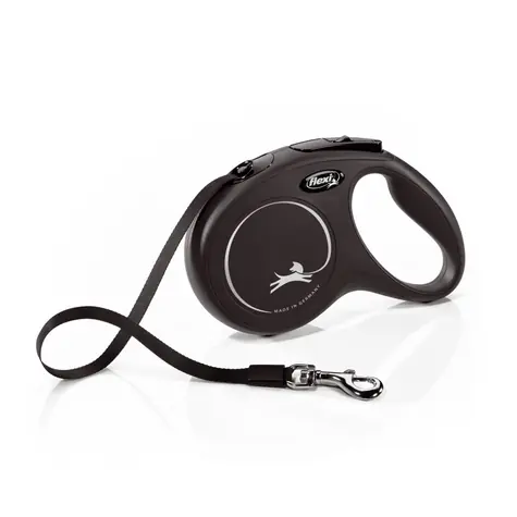 Flexi New Classic M 5m/25kg schwarz / Leine