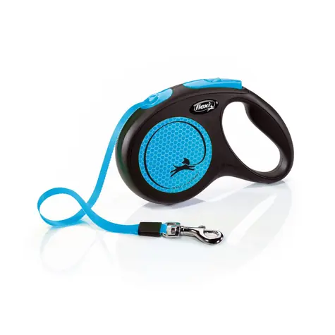 Flexi New Neon M 5m/25kg blau / Leine