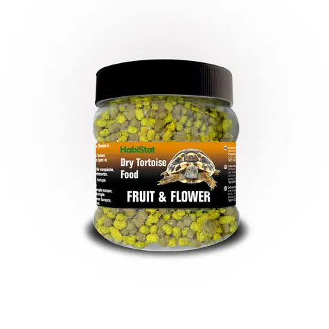 HabiStat Schildkrötenfutter Obst & Blumen 200g / Spezialfutter für Landschildkröten 