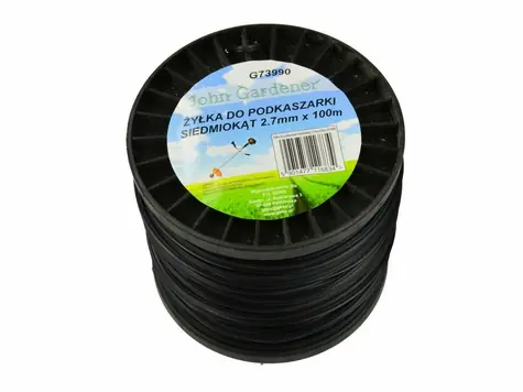 GEKO Rasenmäherschnur schwarz 2,7 mm 100 m / siebeneckig / Nylon 