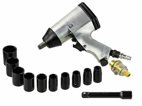 GEKO Druckluft-Schlagschrauber 1/2" mit Muttern-Satz  15 Stk 